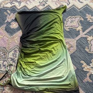 White Fox Boutique Green Ombre Mini Dress